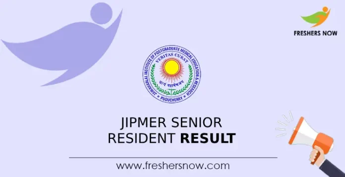 JIPMER Senior Resident Result
