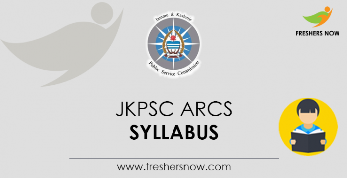 JKPSC ARCS Syllabus