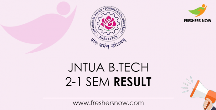 JNTUA B.Tech 2-1 Sem Result