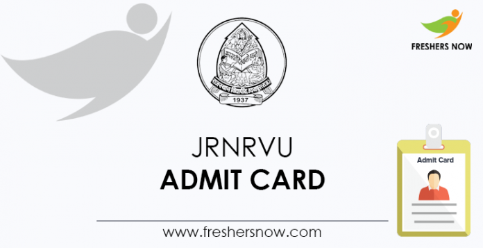 JRNRVU Admit Card