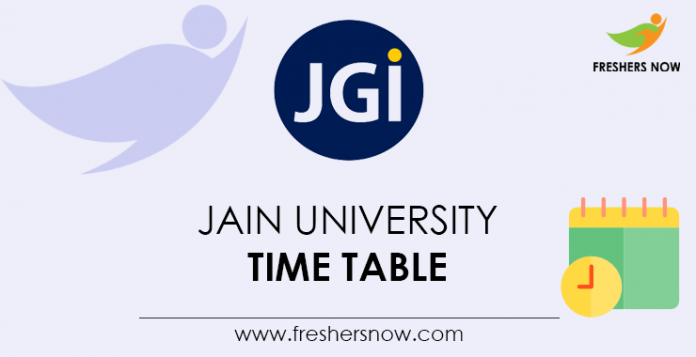Jain-University-Time-Table