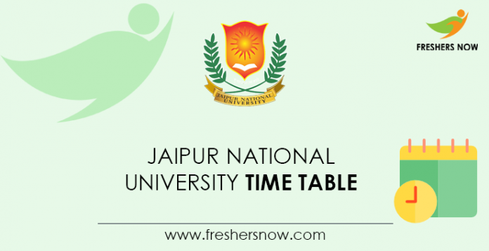 Jaipur National University Time Table