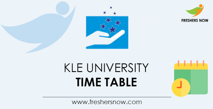 KLE-University-Time-Table