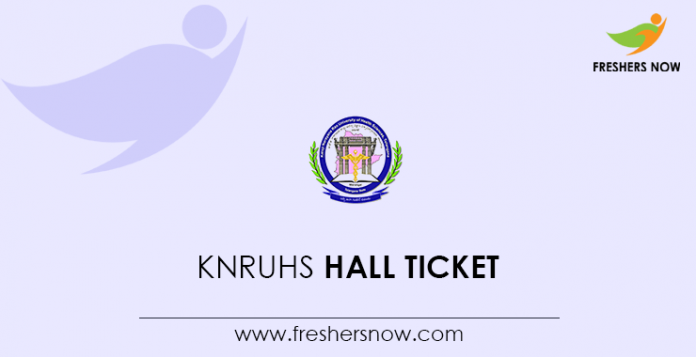 KNRUHS Hall Ticket