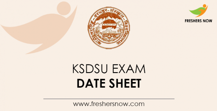 KSDSU Exam Date Sheet