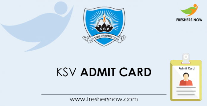 KSV Admit Card
