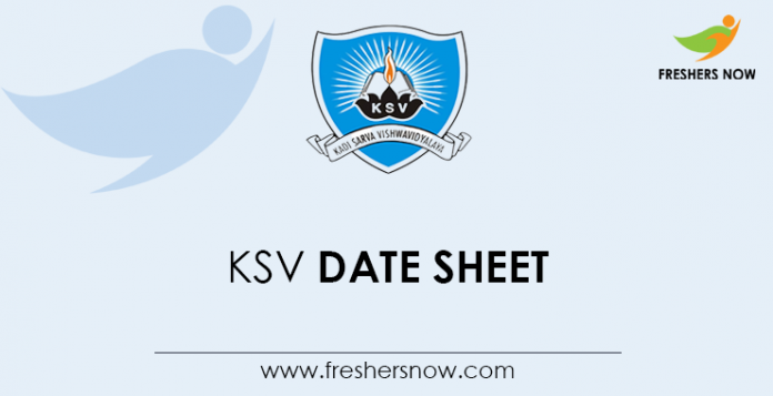 KSV Date Sheet