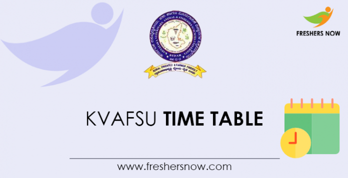 KVAFSU Time Table