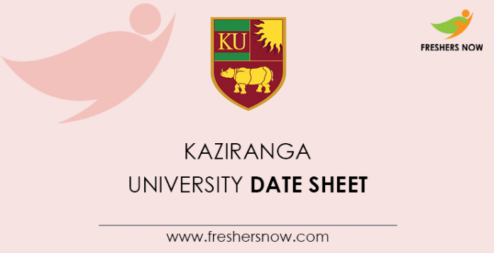 Kaziranga University Date Sheet