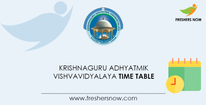 Krishnaguru-Adhyatmik-Vishvavidyalaya-Time-Table