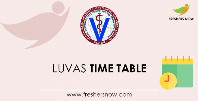 LUVAS Time Table