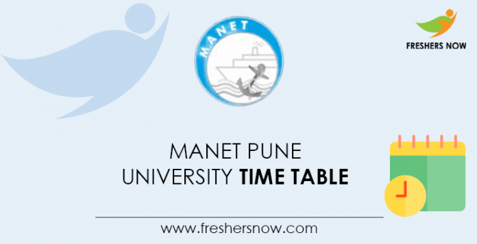 MANET Pune University Time Table
