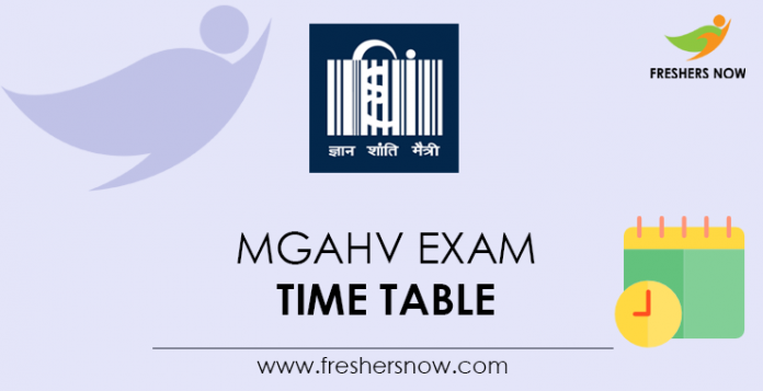 MGAHV Exam Time Table