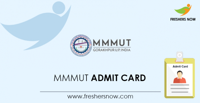 MMMUT Admit Card