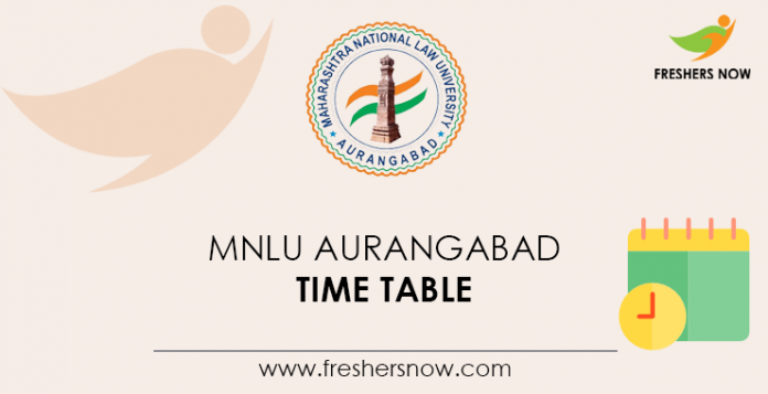 MNLU-Aurangabad-Time-Table