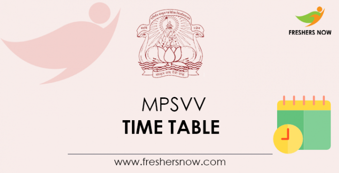 MPSVV Time Table