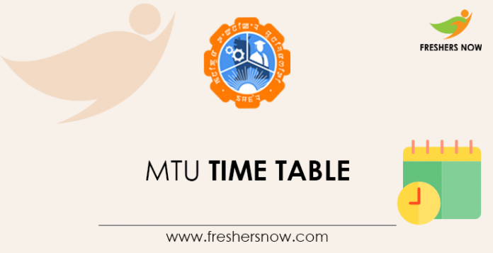 MTU Time Table