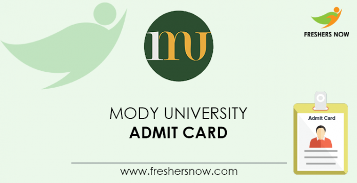 Mody University Admit Card