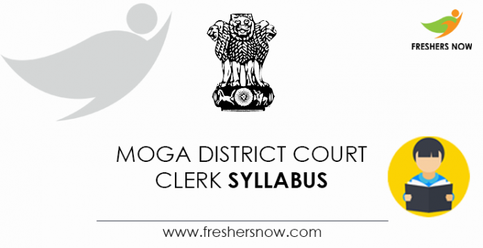 Moga District Court Clerk Syllabus
