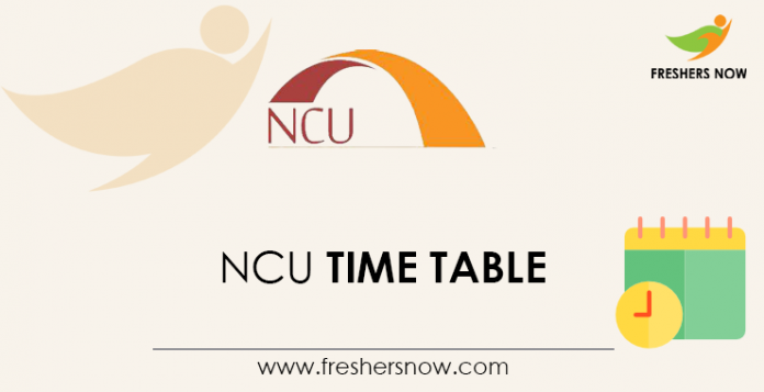 NCU Time Table