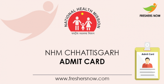 NHM Chhattisgarh Admit Card