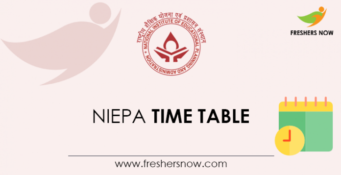 NIEPA Time Table