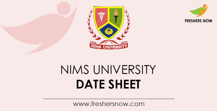 NIMS University Date Sheet