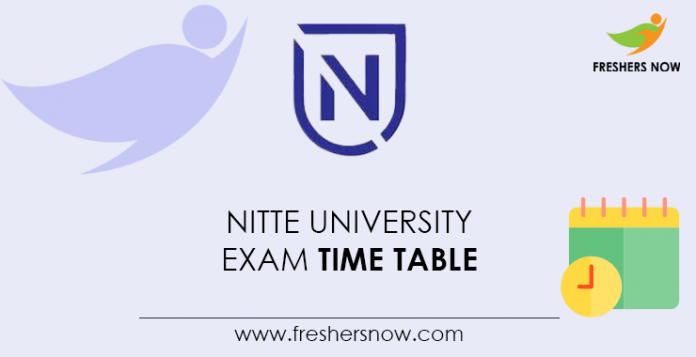 NITTE-University-Exam-Time-Table