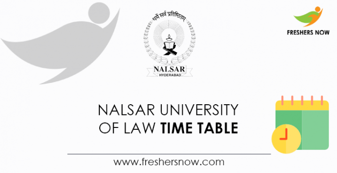 Nalsar-University-of-Law-Time-Table