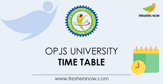 OPJS-University-Time-Table