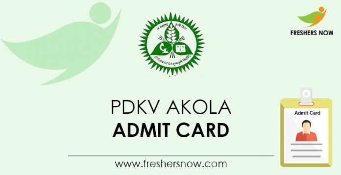 PDKV Akola Admit Card