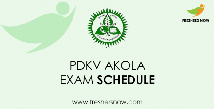PDKV Akola Exam Schedule