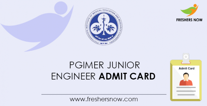 PGIMER Junior Engineer Admit Card