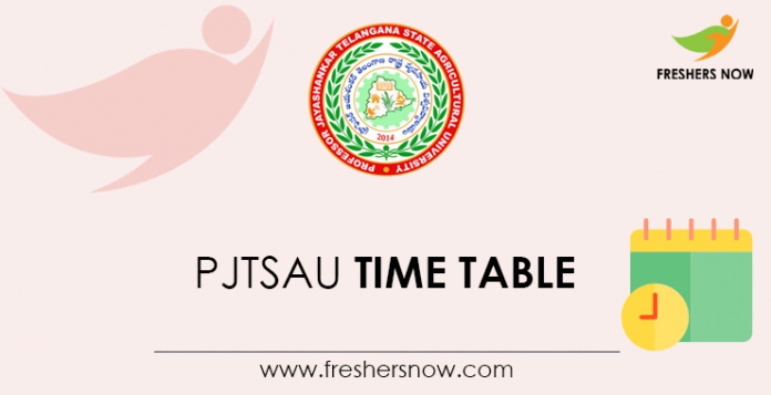 PJTSAU-Time-Table
