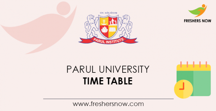 Parul University Time Table