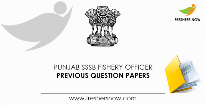 Punjab SSSB Fishery Officer Previous Question Papers