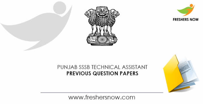 Punjab SSSB Technical Assistant Previous Question Papers