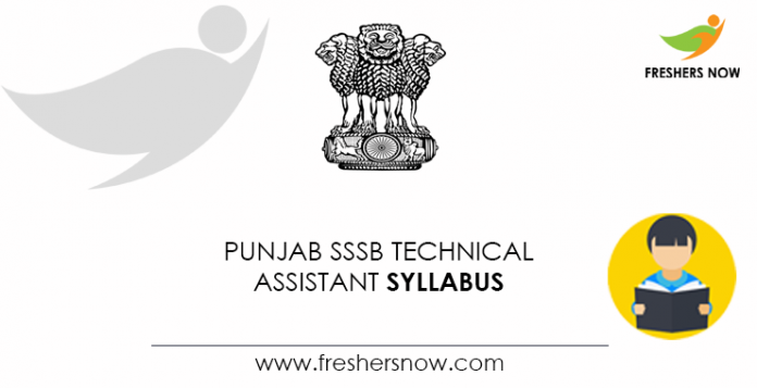 Punjab SSSB Technical Assistant Syllabus
