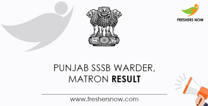 Punjab-SSSB-Warder,-Matron-Result