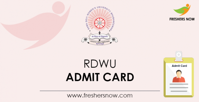 RDWU Admit Card