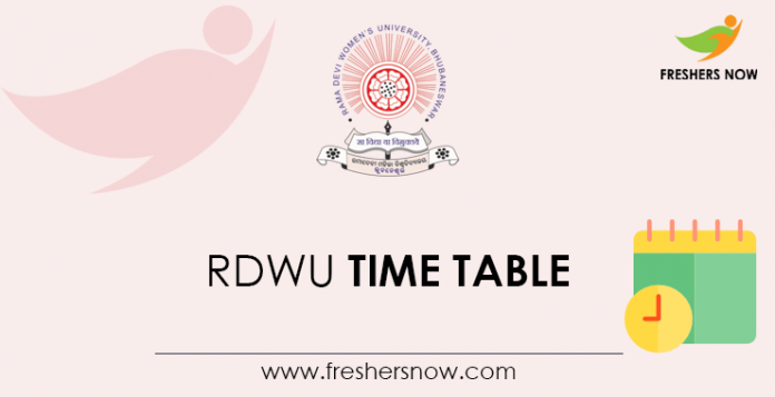 RDWU Time Table