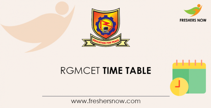 RGMCET Time Table
