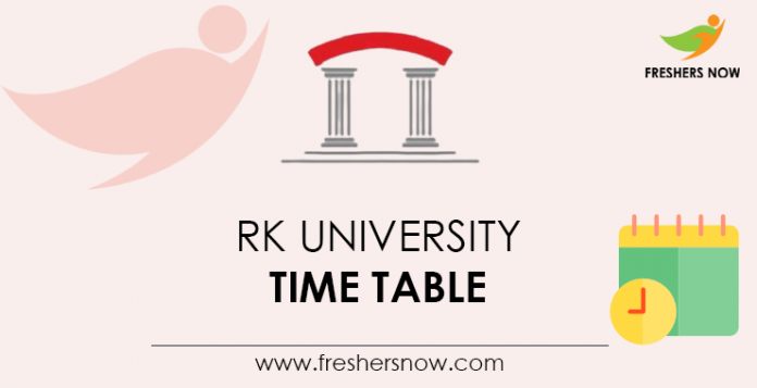 RK University Time Table