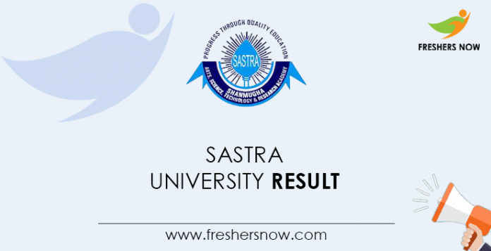 SASTRA University Result