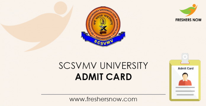 SCSVMV-University-Admit-Card