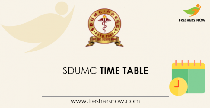 SDUMC Time Table