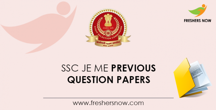SSC JE ME Previous Question Papers