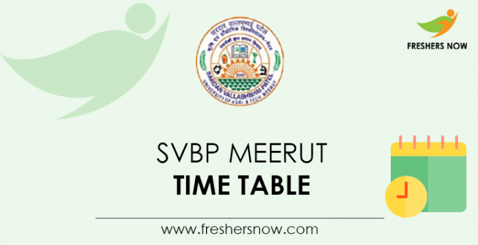 SVBP-Meerut-Time-Table