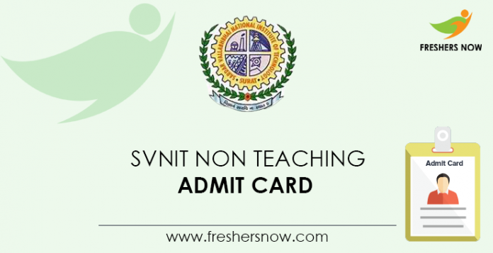 SVNIT-Non-Teaching-Admit-Card