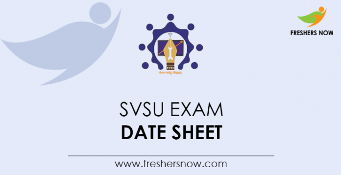 SVSU Exam Date Sheet